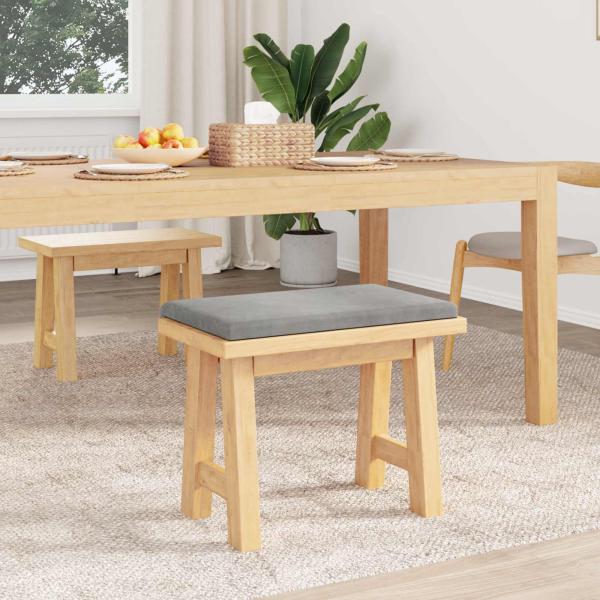 Bankkissen Samt Hellgrau Tiefe 35 cm