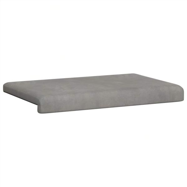 Bankkissen Samt Hellgrau Tiefe 35 cm