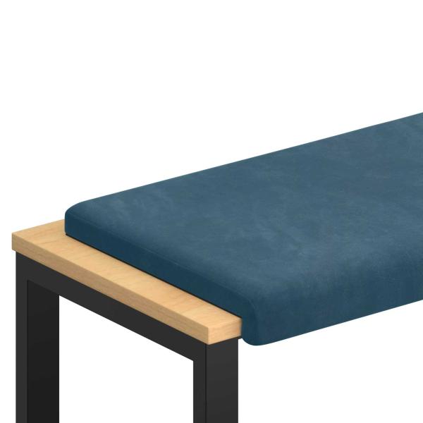 Bankkissen Samt Blau Tiefe 35 cm