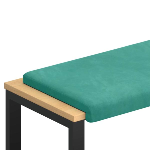 Bankkissen Samt Türkis Tiefe 35 cm