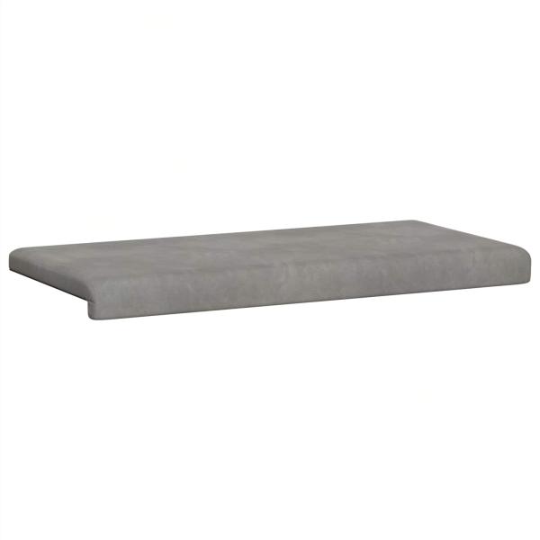 Bankkissen Samt Hellgrau Tiefe 35 cm