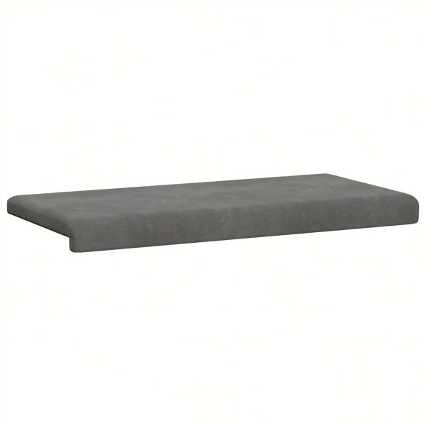 Bankkissen Samt Dunkelgrau Tiefe 35 cm