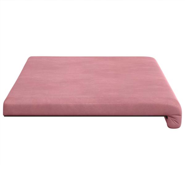 Bankkissen Samt (V) Rosa Tiefe 35 cm