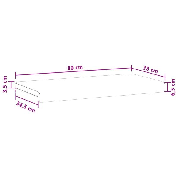 Bankkissen Samt (V) Rosa Tiefe 35 cm