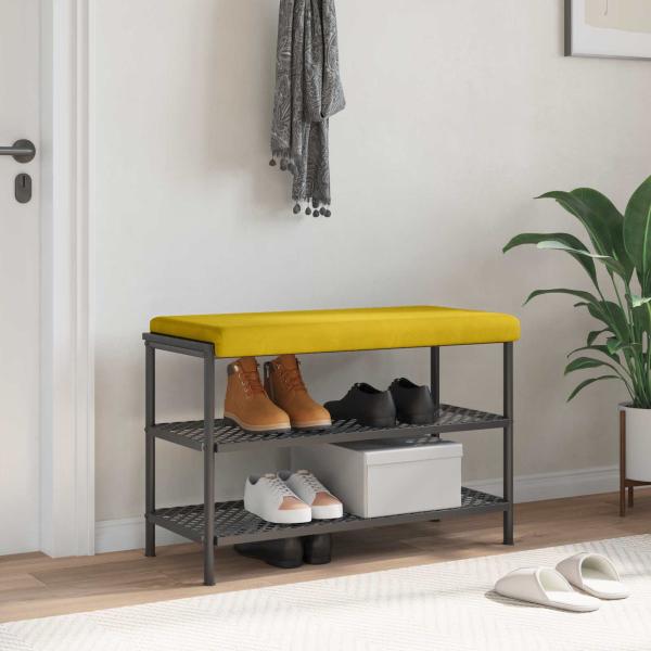 ARDEBO.de - Bankkissen Samt Gelb Tiefe 35 cm