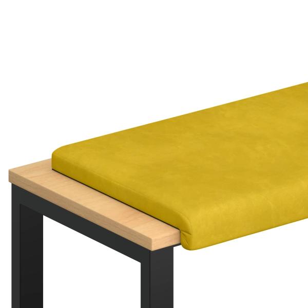 Bankkissen Samt Gelb Tiefe 35 cm