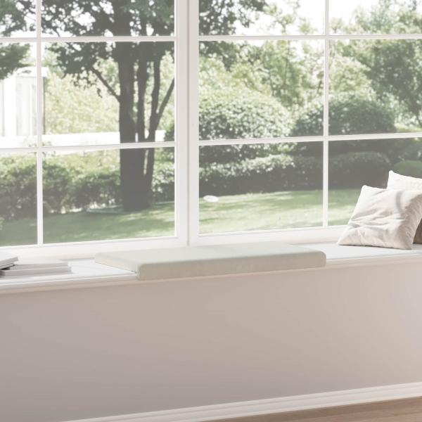 Bankkissen Samt Creme Tiefe 35 cm