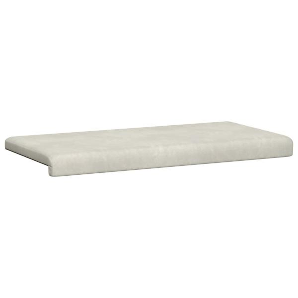 Bankkissen Samt Creme Tiefe 35 cm