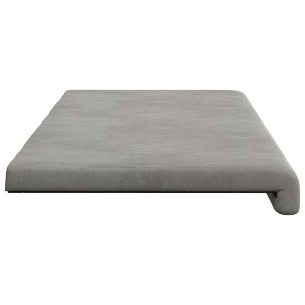 Bankkissen Samt (V) Hellgrau Tiefe 35 cm