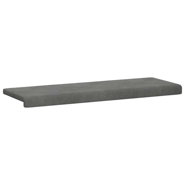 Bankkissen Samt Dunkelgrau Tiefe 35 cm