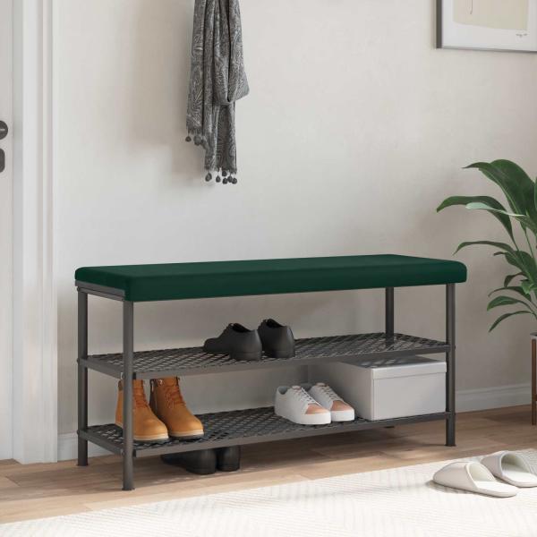 ARDEBO.de - Bankkissen Samt Dunkelgrün Tiefe 35 cm