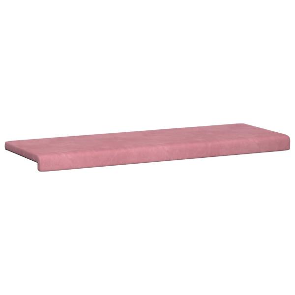Bankkissen Samt Rosa Tiefe 35 cm