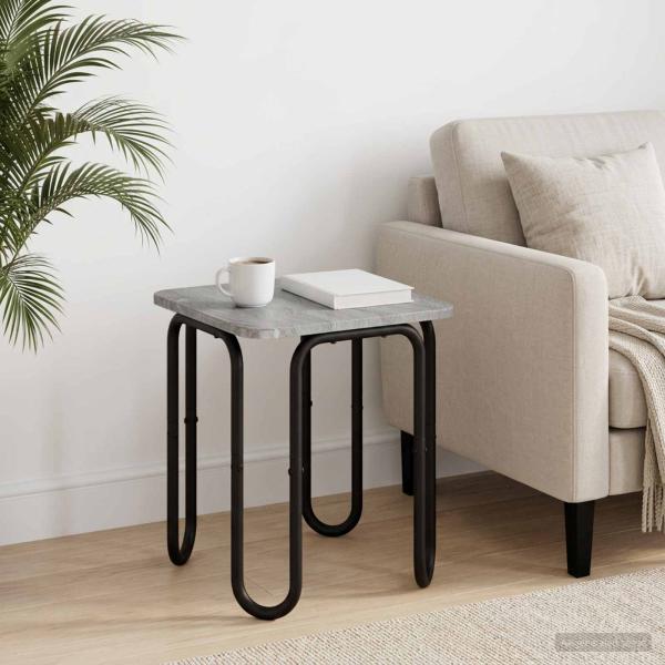ARDEBO.de - Couchtisch Grau Sonoma 40 x 40 x 45 cm Holzwerkstoff