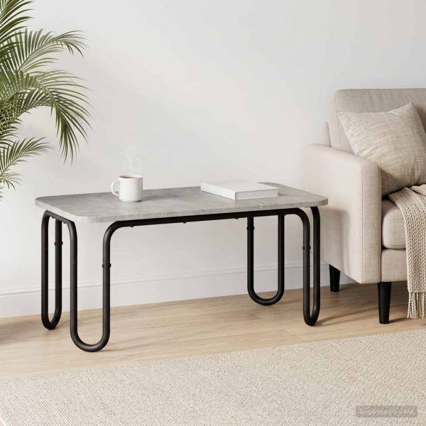 ARDEBO.de - Couchtisch Betongrau 79,5 x 40 x 36 cm Holzwerkstoff