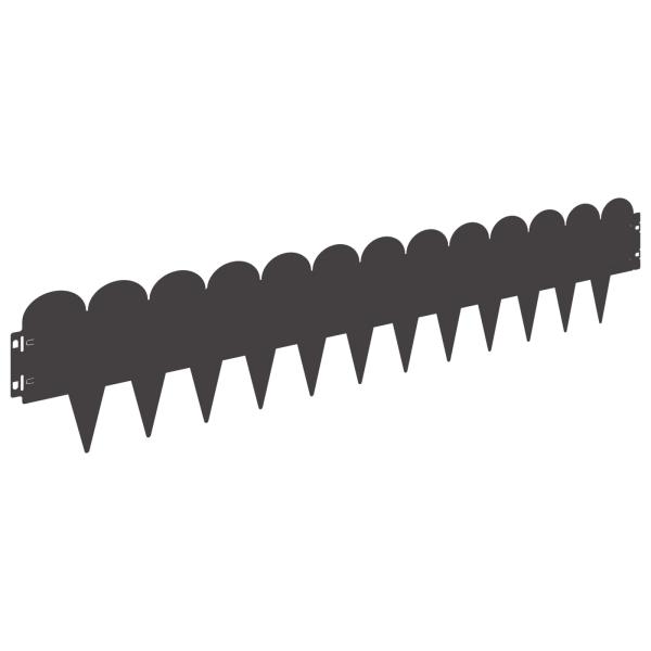 Raseneinfassung 20 stk. 103 x 20 cm Stahl Schwarz