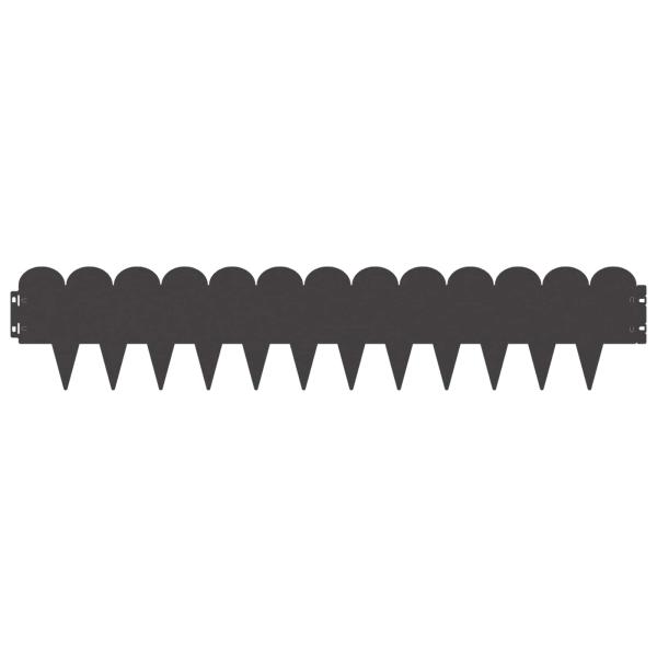 Raseneinfassung 20 stk. 103 x 20 cm Stahl Schwarz