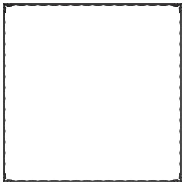 Raseneinfassung 4 stk. 100 x 100 x 20 cm Stahl Schwarz