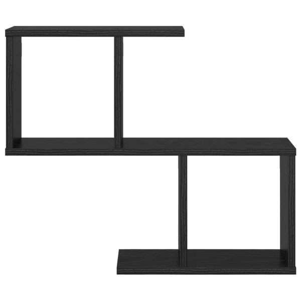 Wandregal Schwarz Eichen-Optik 60 x 12 x 50,5 cm Holzwerkstoff