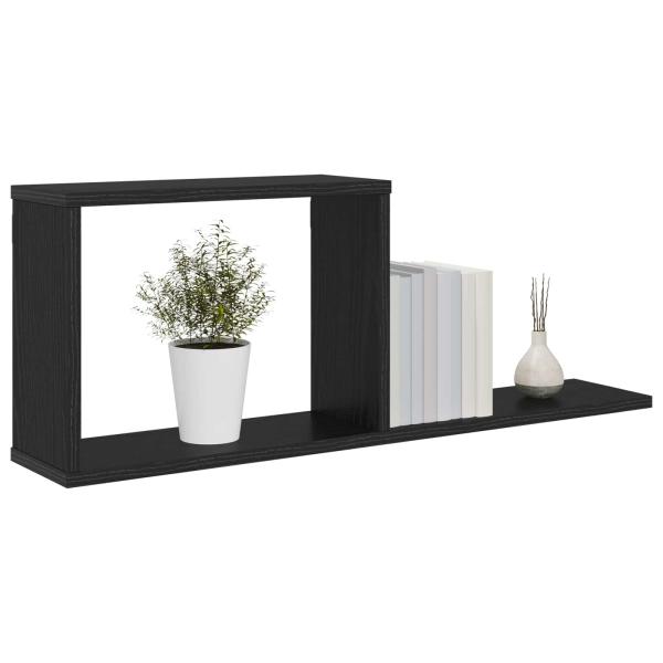 Schweberegale 2 stk. Schwarze Eiche 80 x 15 x 30 cm
