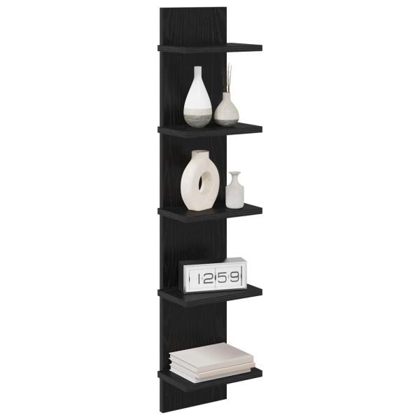 Wandregal Schwarze Eiche 22 x 15 x 100 cm Holzwerkstoff