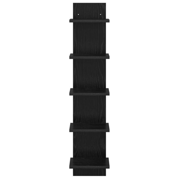 Wandregal Schwarze Eiche 22 x 15 x 100 cm Holzwerkstoff