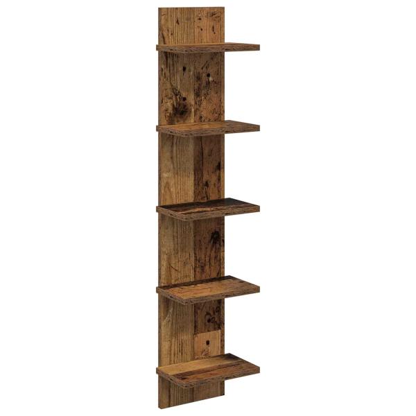 Wandregal Altholz 22 x 15 x 100 cm Holzwerkstoff