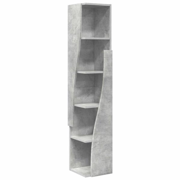 Eckschrank 27,5x27x140cm Holzwerkstoff Betongrau