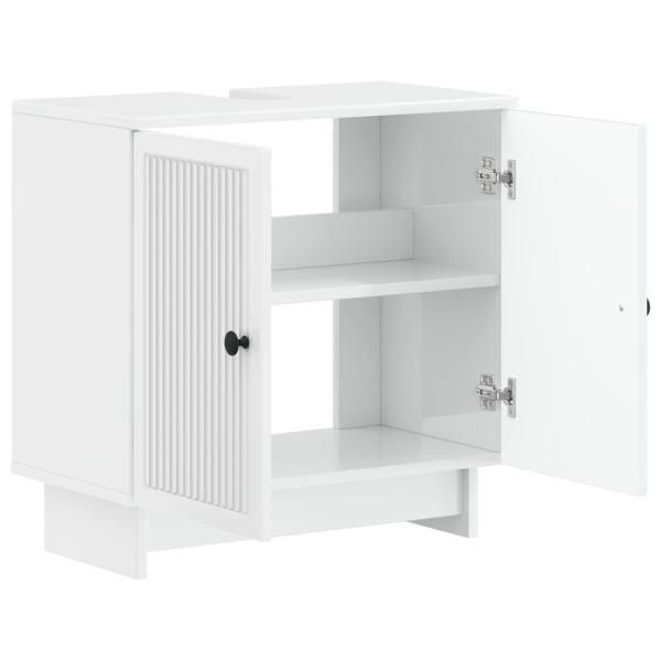 Waschbeckenschrank EDE Hochglanz Weiß 59,5 x 31,5 x 59 cm