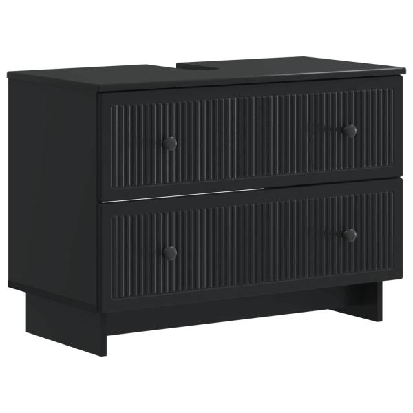 Waschbeckenschrank EDE Schwarz 82 x 41 x 59 cm Holzwerkstoff
