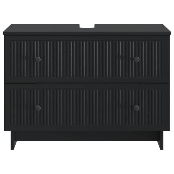 Waschbeckenschrank EDE Schwarz 82 x 41 x 59 cm Holzwerkstoff