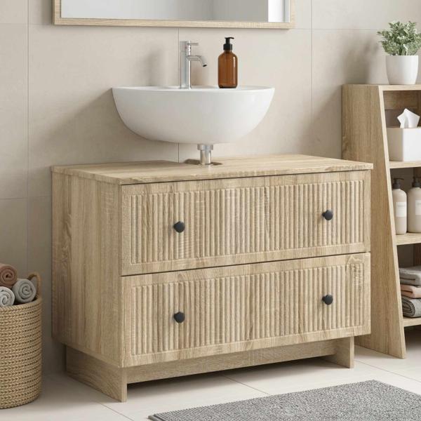 ARDEBO.de - Waschbeckenschrank EDE Sonoma-Eiche 82 x 41 x 59 cm
