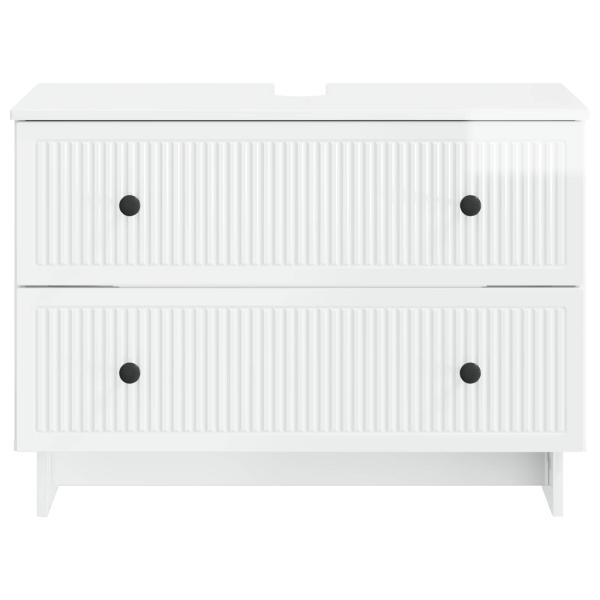 Waschbeckenschrank EDE Hochglanz Weiß 82 x 41 x 59 cm