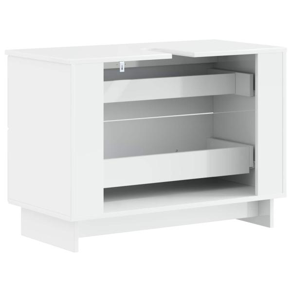 Waschbeckenschrank EDE Hochglanz Weiß 82 x 41 x 59 cm