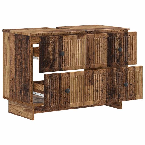 Waschbeckenschrank EDE Altholz 82 x 41 x 59 cm Holzwerkstoff