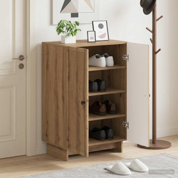 ARDEBO.de - Schuhschrank EDE 59,5 x 39,5 x 90 cm Holzwerkstoff