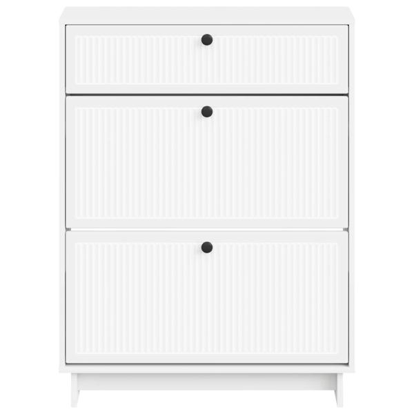 Schuhschrank EDE 78 x 24 x 103 cm Holzwerkstoff Weiß