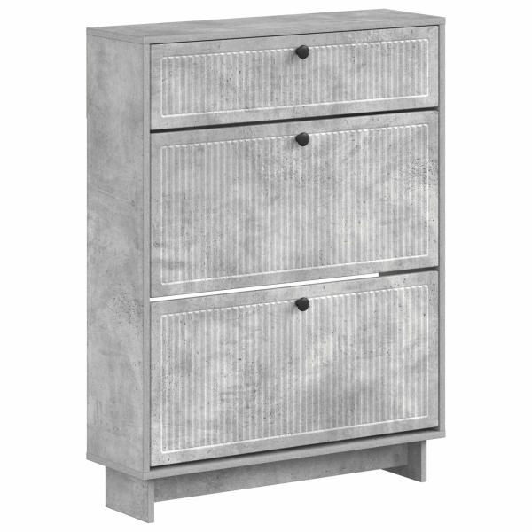 Schuhschrank EDE 78 x 24 x 103 cm Holzwerkstoff Betongrau