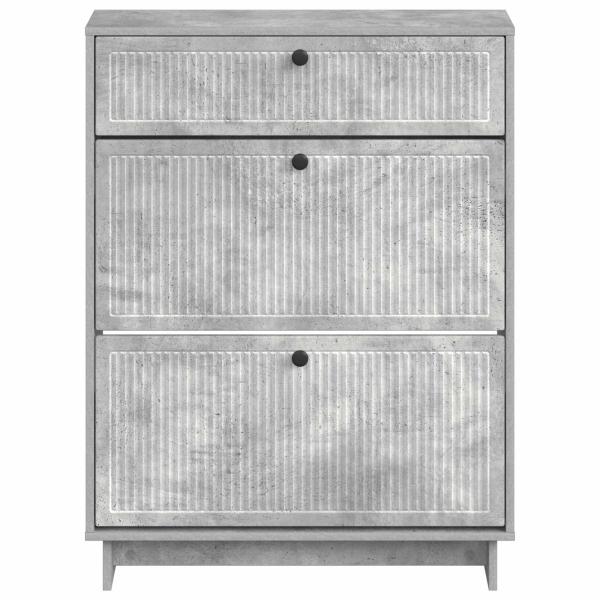 Schuhschrank EDE 78 x 24 x 103 cm Holzwerkstoff Betongrau
