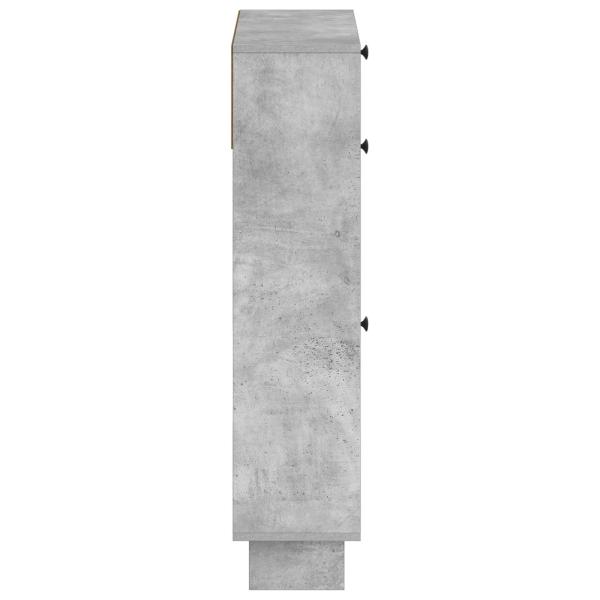 Schuhschrank EDE 78 x 24 x 103 cm Holzwerkstoff Betongrau