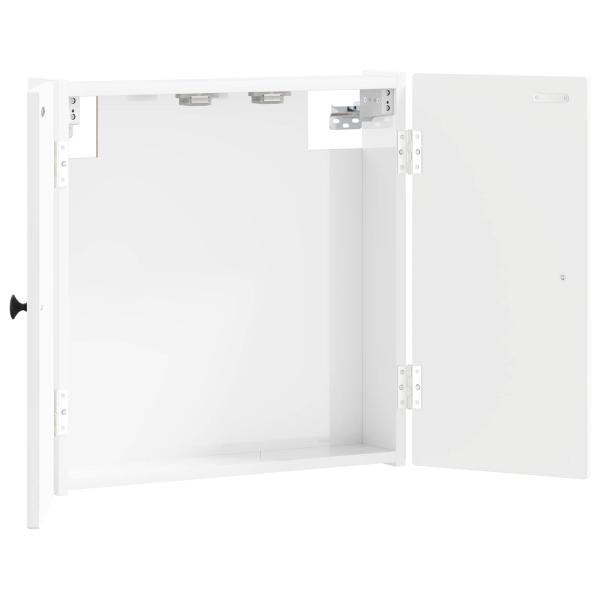 Dartboard Schrank EDE Hochglanz Wei? 52,5 x 10,5 x 53,5 cm