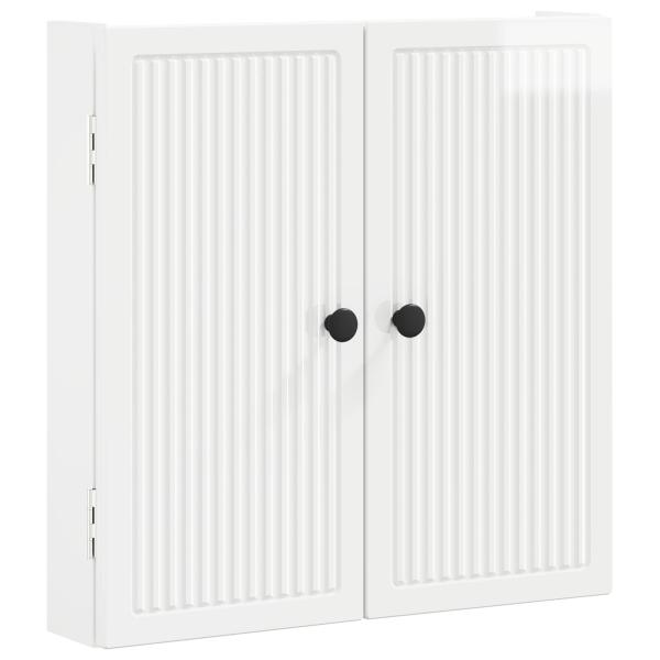 Dartboard Schrank EDE Hochglanz Wei? 52,5 x 10,5 x 53,5 cm