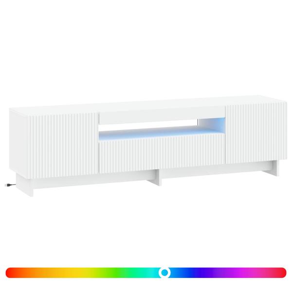 LED-TV-Schrank EDE 153 x 35 x 43 cm Weiß Holzwerkstoff