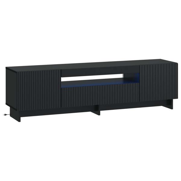 LED-TV-Schrank EDE 153 x 35 x 43 cm Schwarz Holzwerkstoff