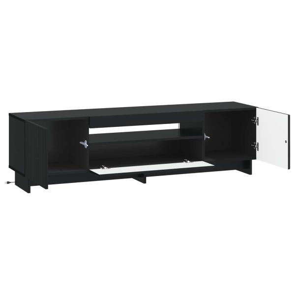 LED-TV-Schrank EDE 153 x 35 x 43 cm Schwarz Holzwerkstoff