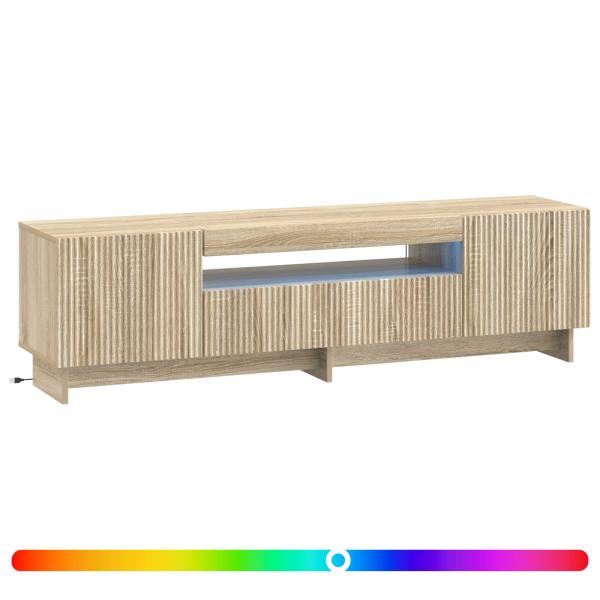LED-TV-Schrank EDE 153 x 35 x 43 cm Sonoma-Eiche Holzwerkstoff