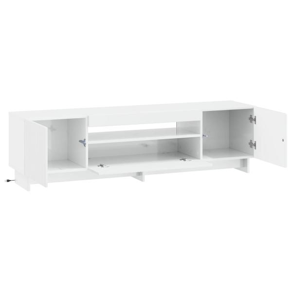 LED-TV-Schrank EDE 153 x 35 x 43 cm Hochglanz Weiß