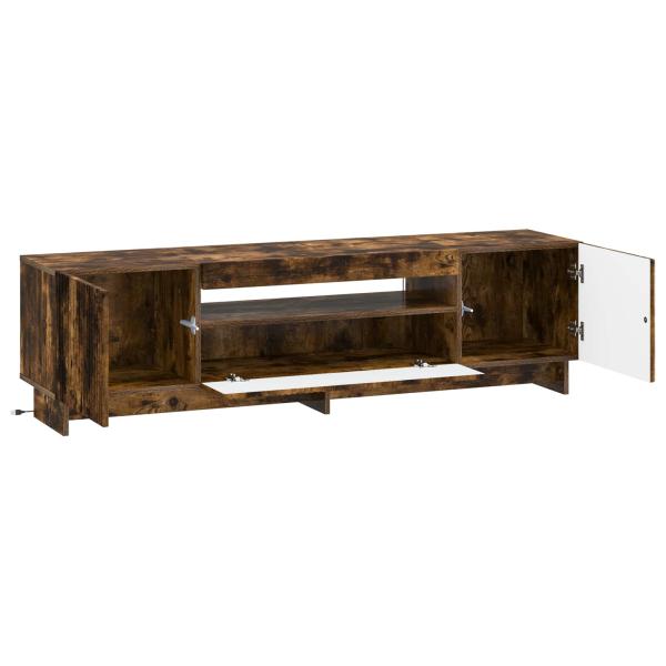 LED-TV-Schrank EDE 153 x 35 x 43 cm Raucheiche Holzwerkstoff