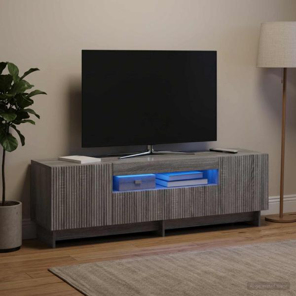 LED-TV-Schrank EDE 153 x 35 x 43 cm Sonoma-Grau Holzwerkstoff