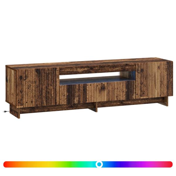 LED-TV-Schrank EDE 153 x 35 x 43 cm Altholz Holzwerkstoff