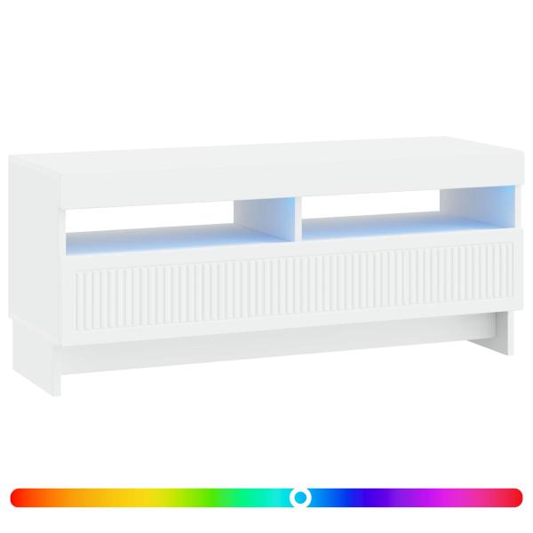 LED-TV-Schrank EDE 100 x 35 x 43 cm Weiß Holzwerkstoff